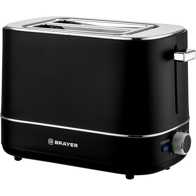 Изображение товара Тостер Brayer BR2118 930 Вт 2 отделения электронное управление черный