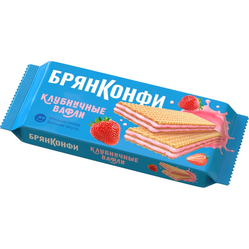 Изображение товара Вафли Брянконфи с клубничной начинкой 190 г