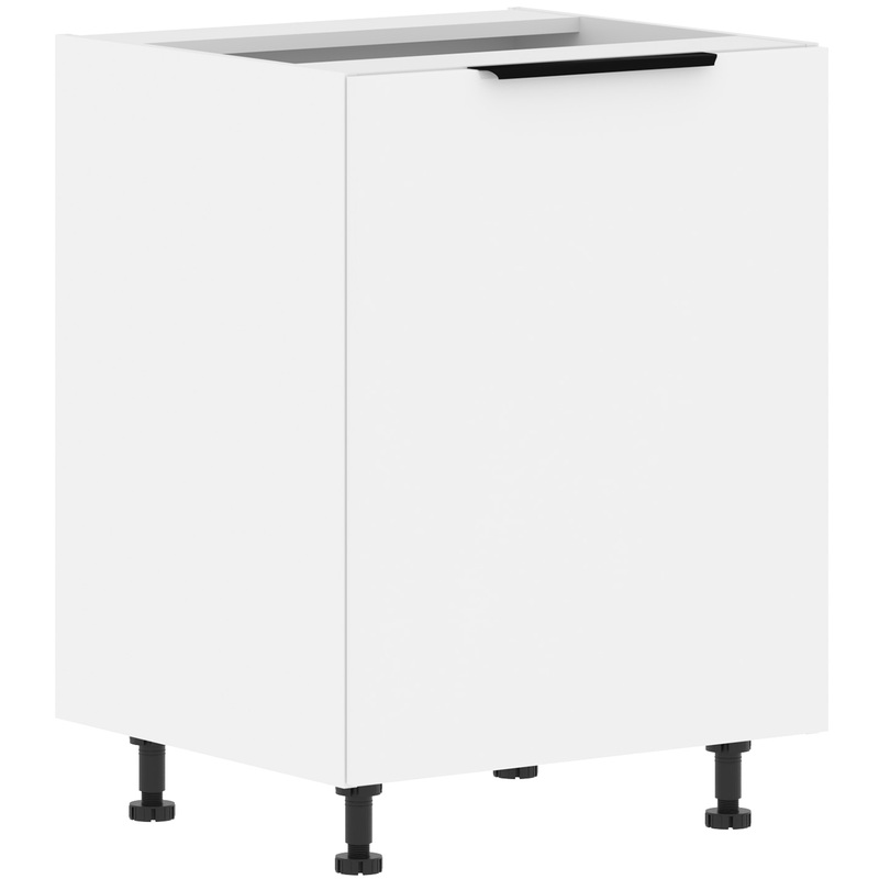 Изображение товара Шкаф напольный Ibiza белый 600х560x820 со стекой полкой и креплением