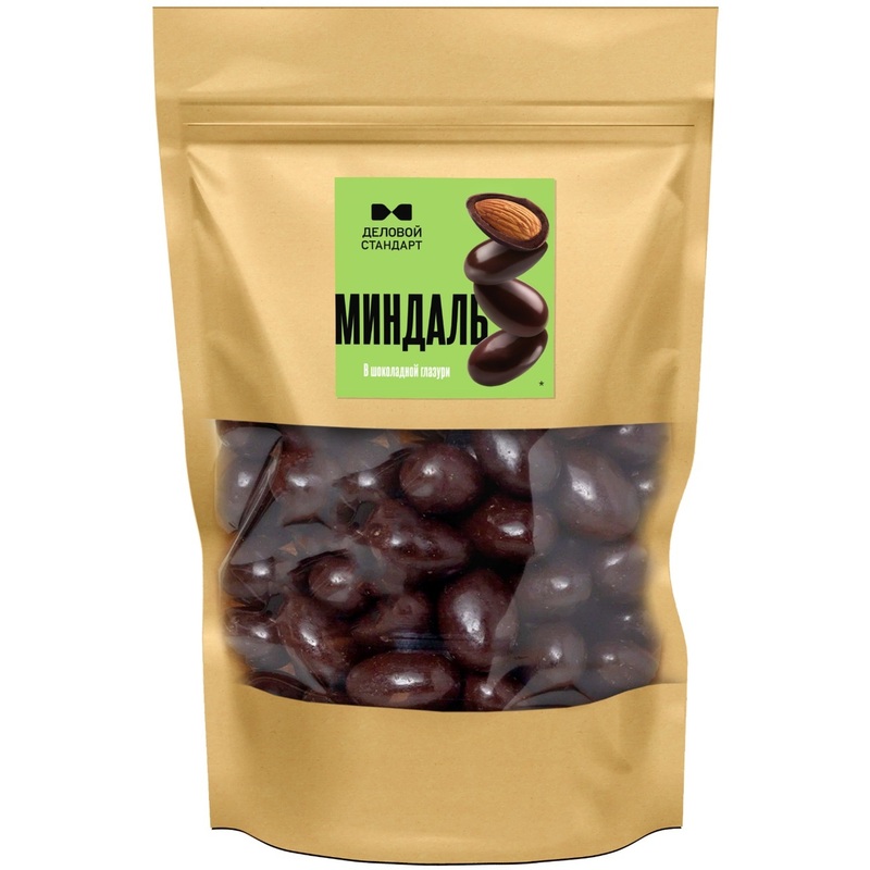 Изображение товара Миндаль в шоколадной глазури жареный 200 г Деловой Стандарт