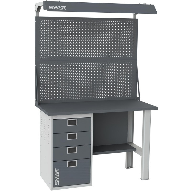 Изображение товара Верстак слесарный Smart 1280.4.S1.0.d2 металлический для мастерских