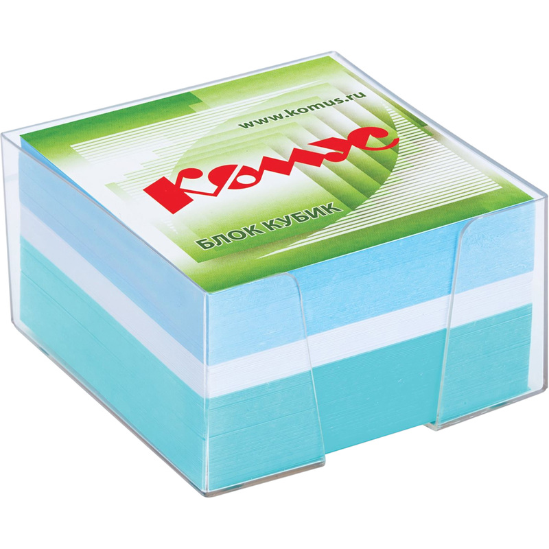 Изображение товара Блок для записей 90x50x90 мм в прозрачной упаковке высококачественная цветная бумага