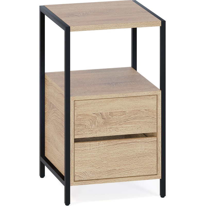 Изображение товара Многофункциональная тумба прикроватная КТ-400 в стиле лофт, дуб сонома