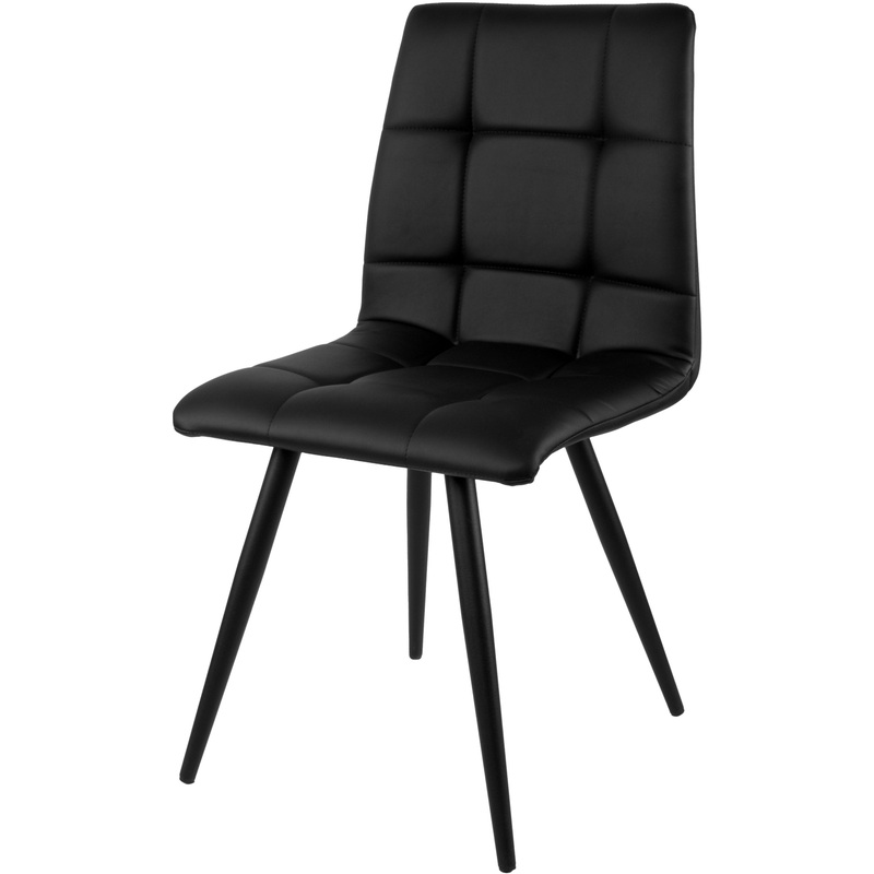 Изображение товара Обеденный стул Комус Meri черный из экокожи и металла стильный и комфортный