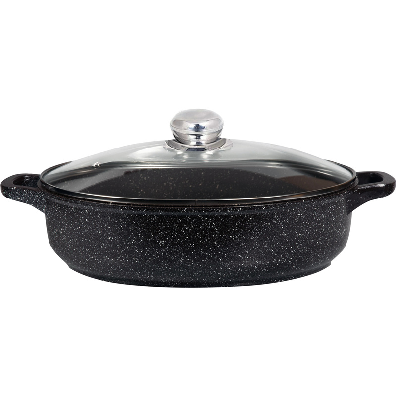 Изображение товара Сотейник Panairo Harfe 28 см литой алюминий с мраморным покрытием