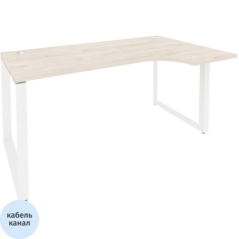 Изображение товара Стол эргономичный ONIX-О правый (денвер светлый/белый, 1580х980х750 мм)