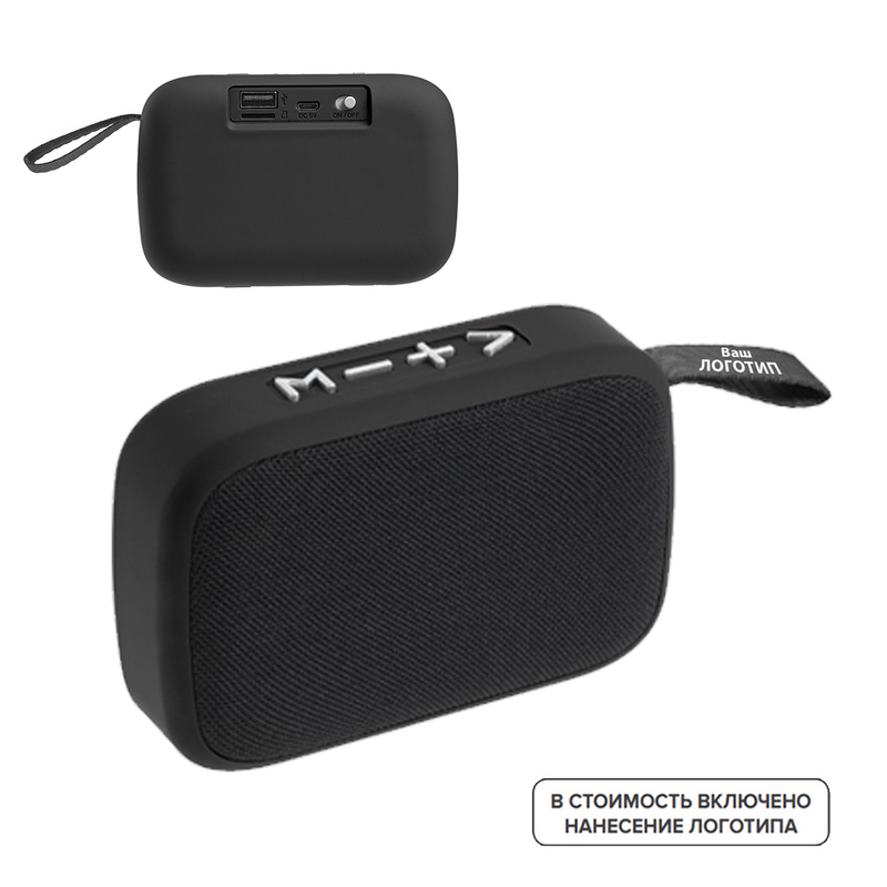 Изображение товара Портативная Bluetooth колонка Borsetta чёрная с FM и картой памяти