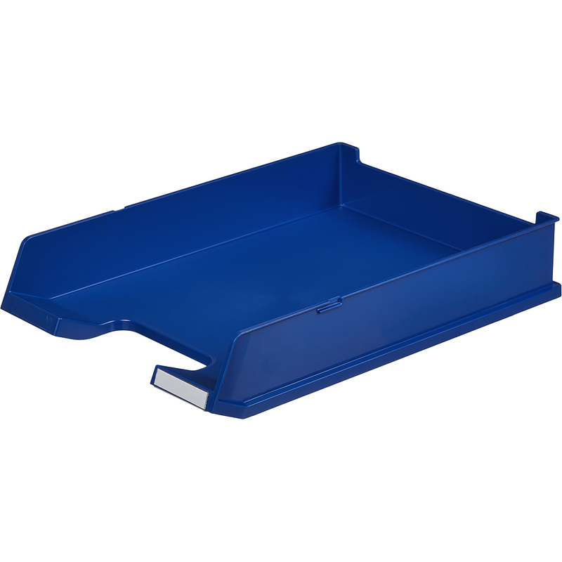 Изображение товара Лоток горизонтальный для бумаг Han пластиковый синий для документов А4-С4