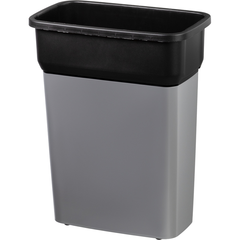 Изображение товара Урна для раздельного сбора мусора Vileda Professional Гео 55 л металлический эффект