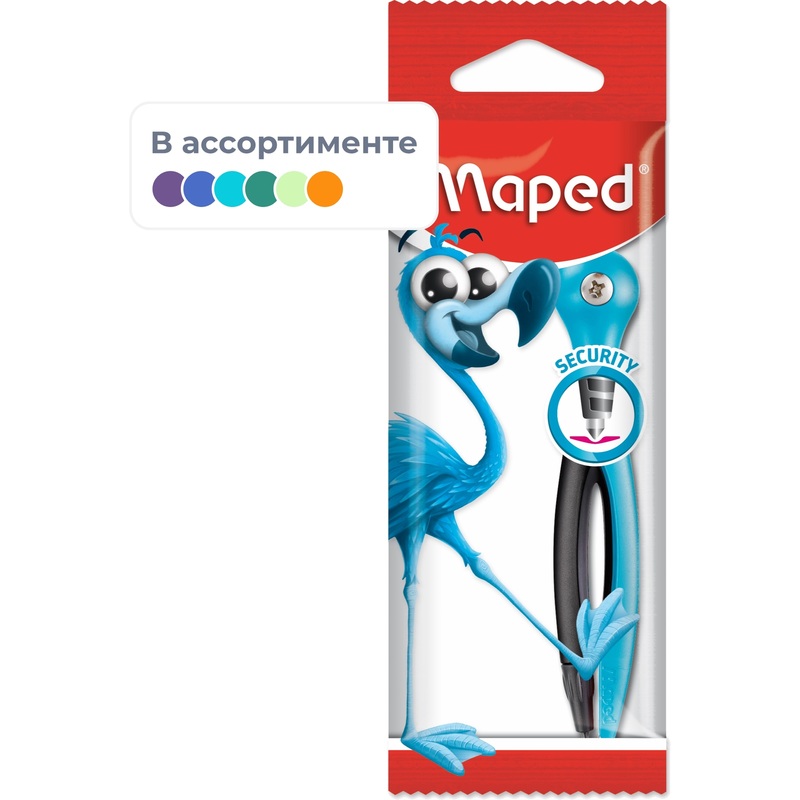 Изображение товара Циркуль Maped Essentials 110 мм пластиковый с грифелем и безопасной иглой