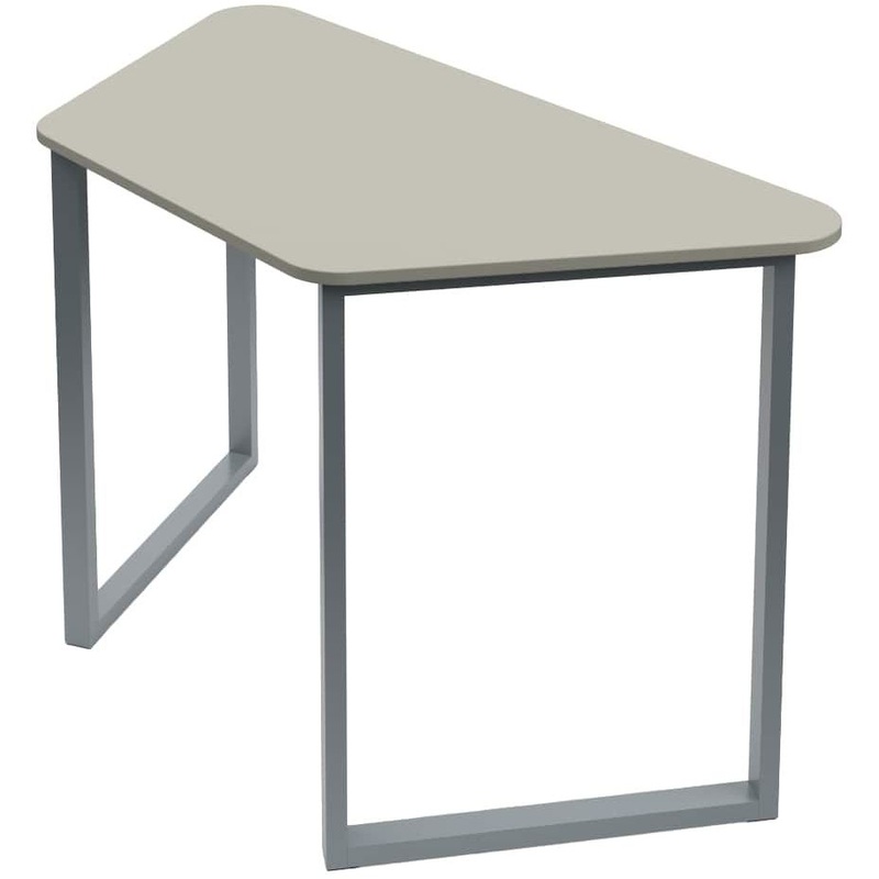 Изображение товара Ученический стол Школа с трапециевидной формой серый, высота 760 мм