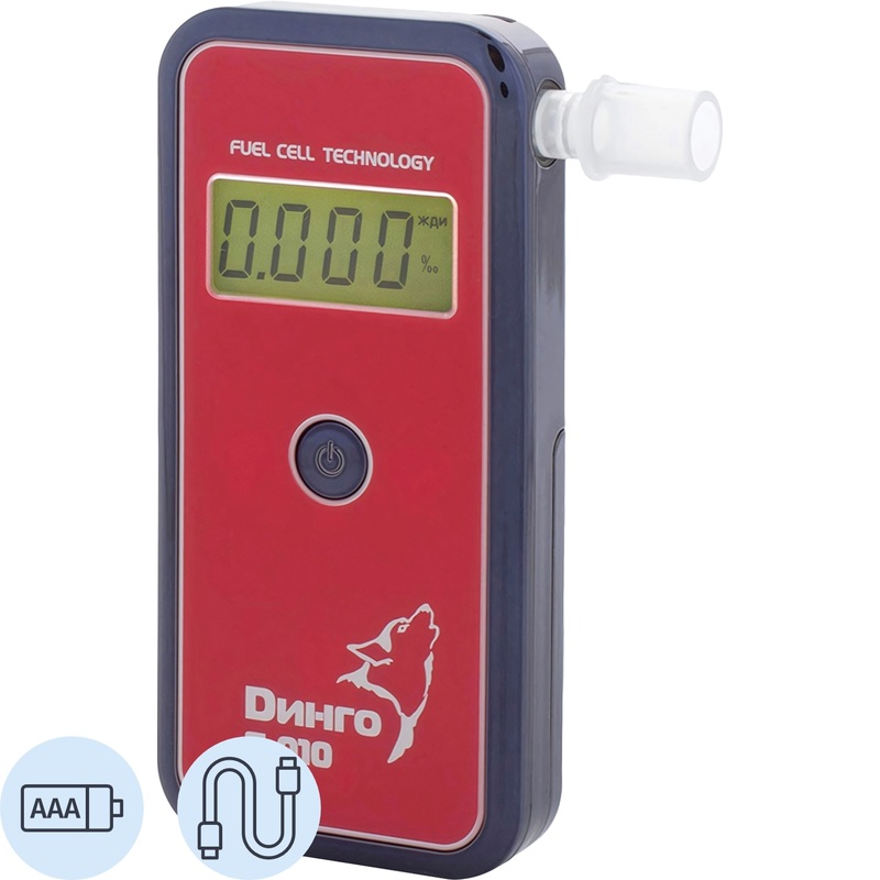 Изображение товара Алкотестер Динго Е-010 с USB-подключением для точного измерения алкоголя