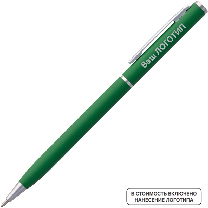 Изображение товара Шариковая автоматическая ручка Hotel Chrome синяя с логотипом 100 шт