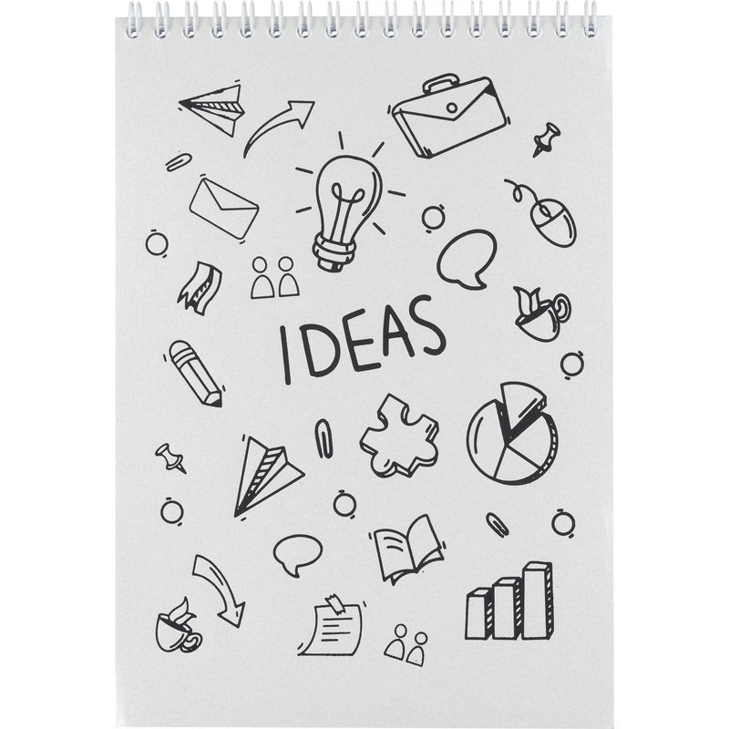 Изображение товара Блокнот Ideas А5 50 листов серебристый в клетку на спирали