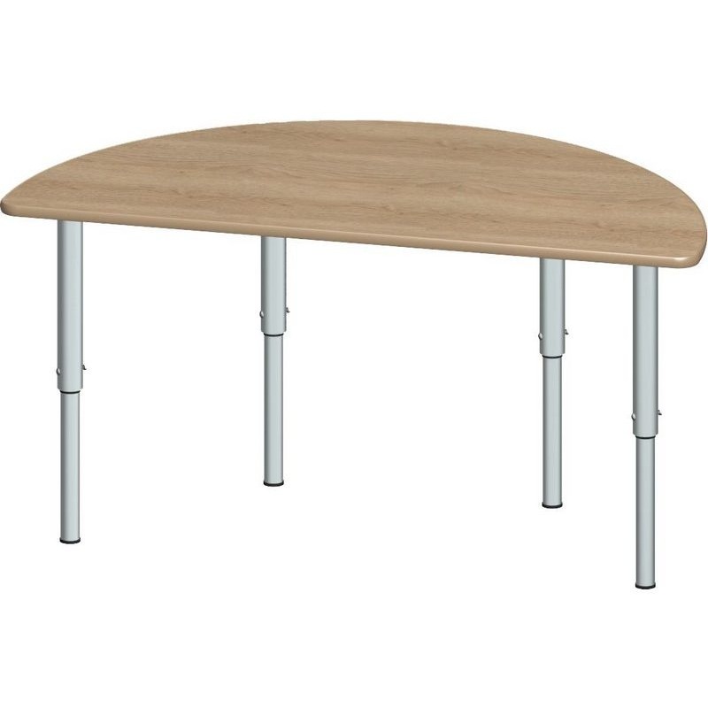 Изображение товара Полукруглый стол на регулируемых ножках М-83-6 из ЛДСП 16 мм Дуб Сонома Серый