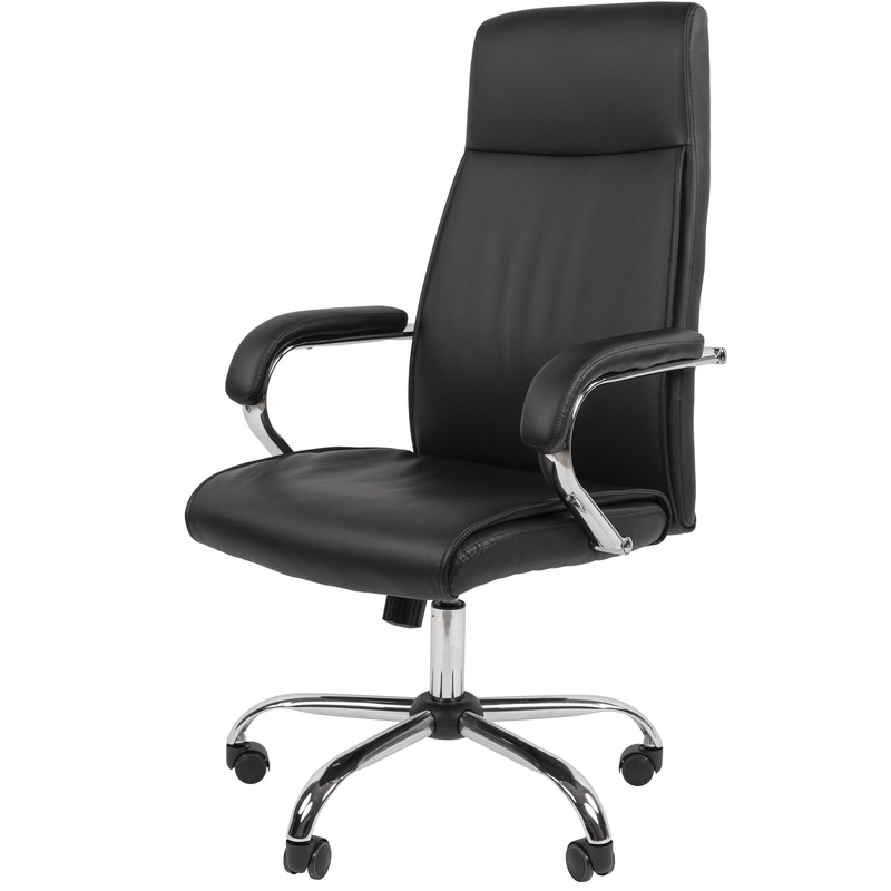 Изображение товара Кресло для руководителя Chairman CH425 чёрное (экокожа, металл)