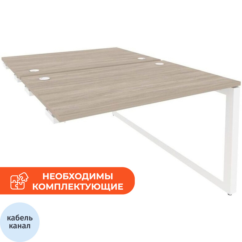 Изображение товара Рабочая станция ONIX-О O.MO-D.SPR-2.8, сборная, 2 рабочих места, дуб аттик белый