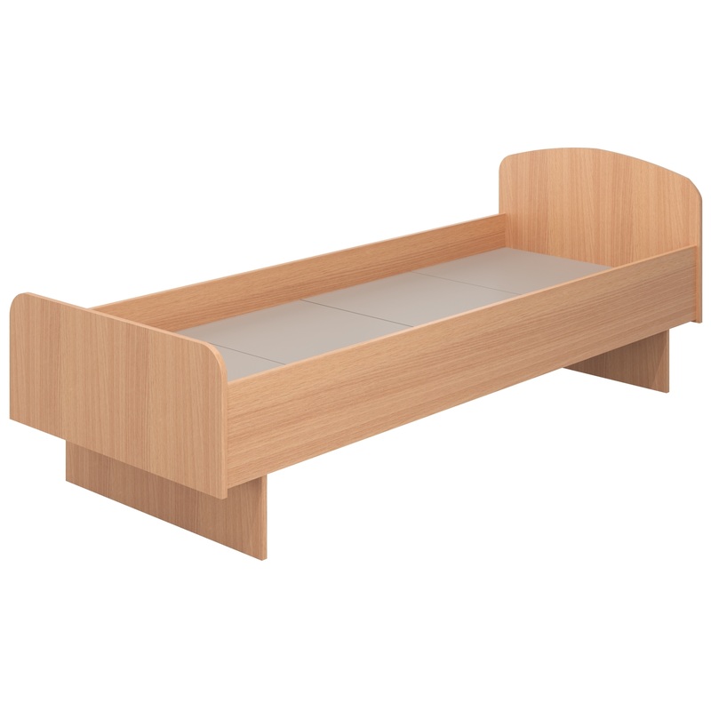 Изображение товара Односпальная кровать КР03.10 для общежитий бук 1900х700 мм