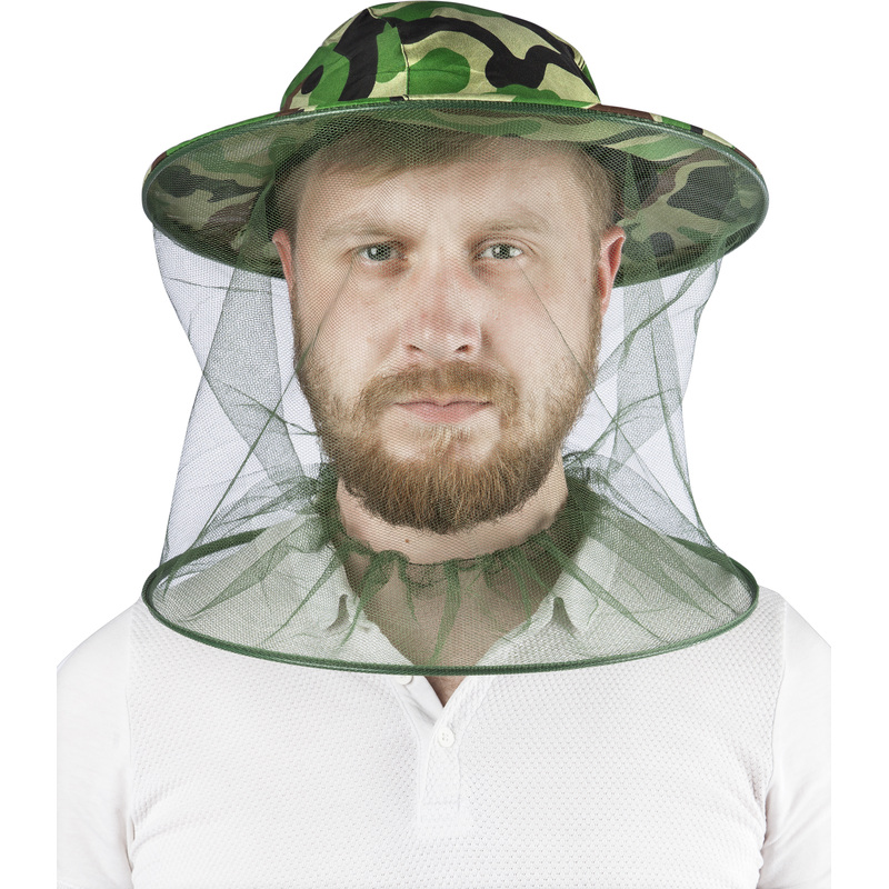 Изображение товара Шляпа с противомоскитной сеткой зеленая (универсальный размер)