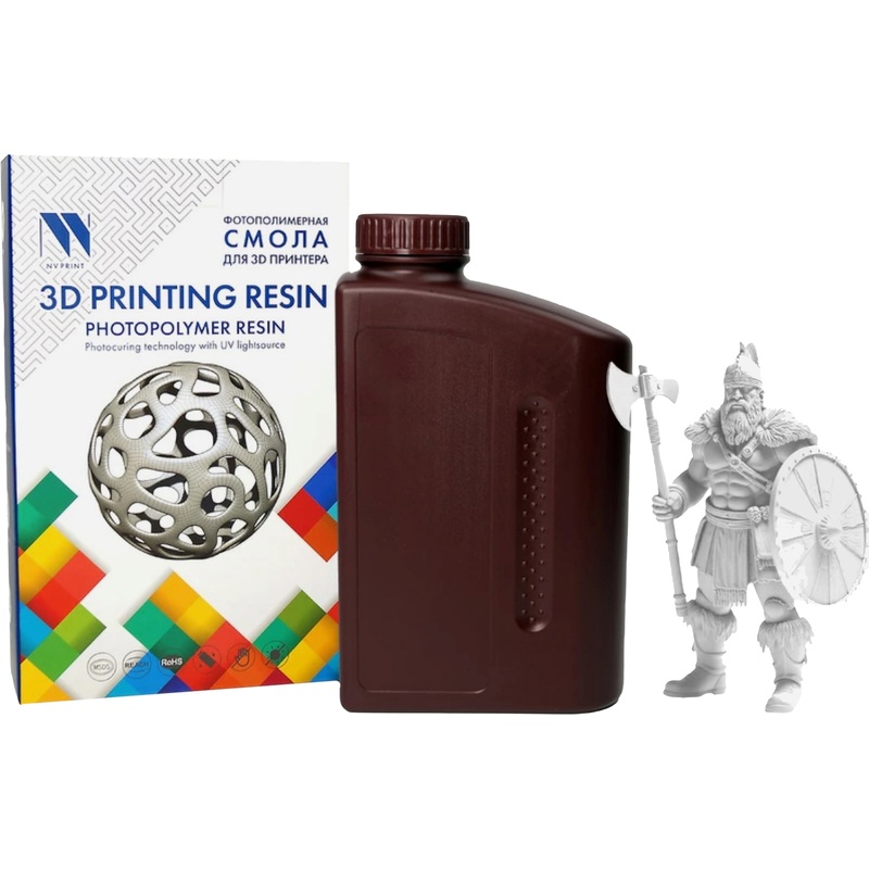 Изображение товара Фотополимер NV Print Standard Resin NV-3D-STD-RESIN-WHITE 1л для SLA и DLP печати Изображение товара Фотополимер NV Print Standard Resin NV-3D-STD-RESIN-WHITE 1л для SLA и DLP печати