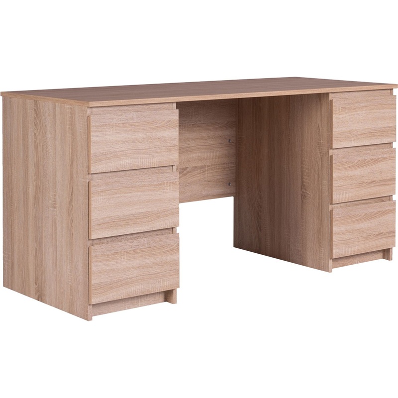 Изображение товара Стол компьютерный Кастор ГУД ЛАКК (дуб сонома, 1510х650х750 мм, 6 ящиков)