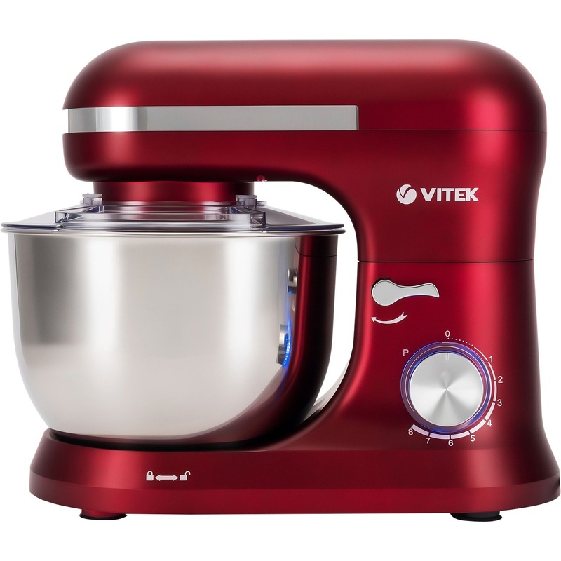 Изображение товара Миксер Vitek VT-PM0111 планетарный 1500 Вт 8 скоростей красный