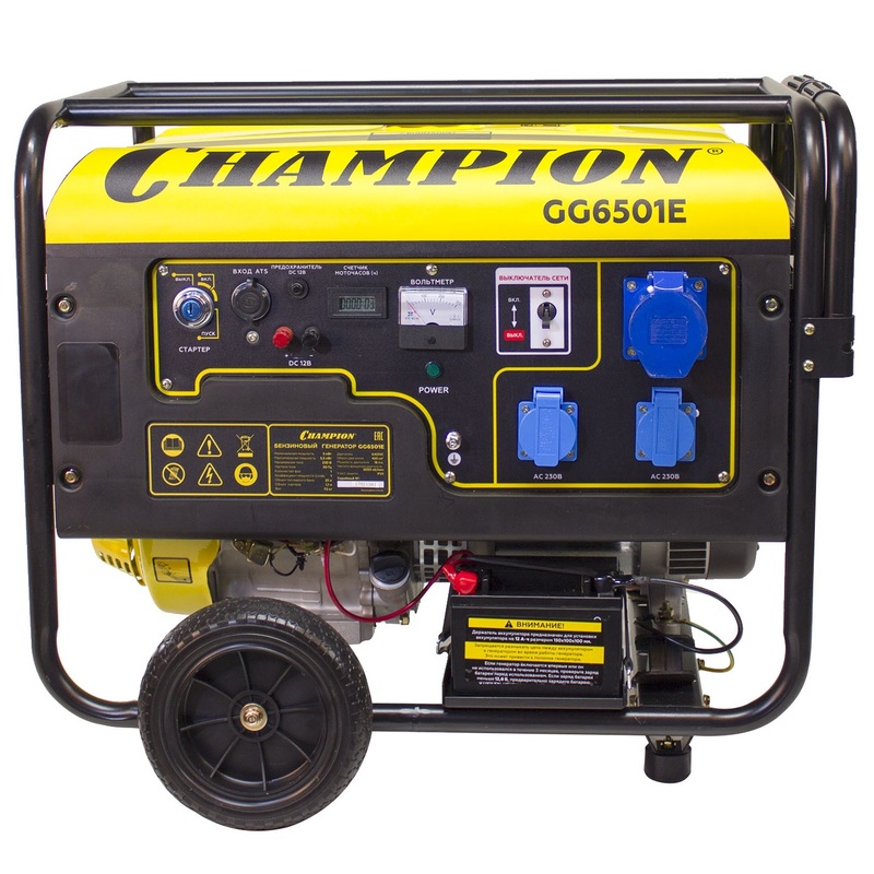 Изображение товара Генератор бензиновый Champion GG6501E