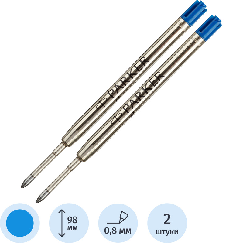 Изображение товара Шариковый стержень Parker Quink Flow синий 98 мм 2 шт