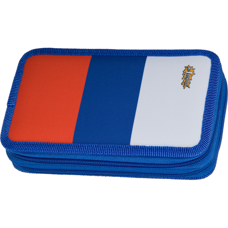 Изображение товара Двухсекционный пенал Комус Класс Триколор синий для школы и студентов