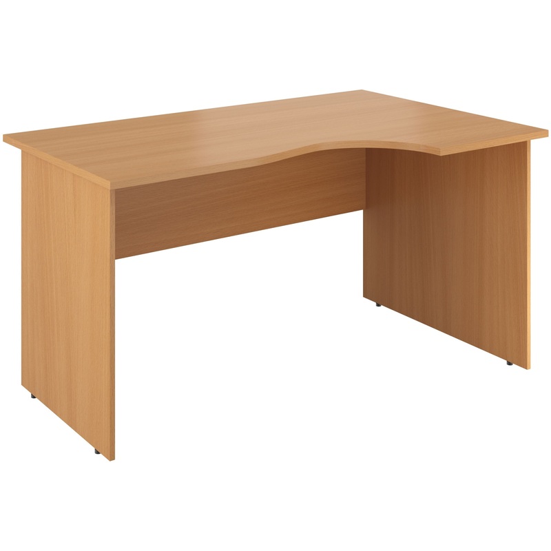 Изображение товара Эргономичный рабочий стол Монолит СМ4.101 правый 1400х900 мм бежевый буковый