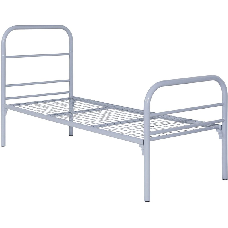 Изображение товара Разборная металлическая кровать 790x1900 мм серый Россия