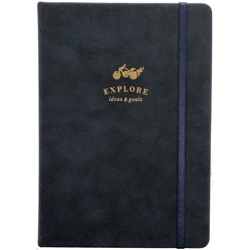 Изображение товара Ежедневник датированный 2026 год InFolio Explore А5 синяя искусственная замша