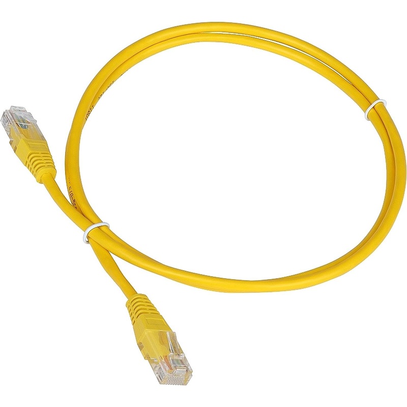 Изображение товара Патч-корд витая пара TWT cat 5e 1 метр жёлтый RJ-45