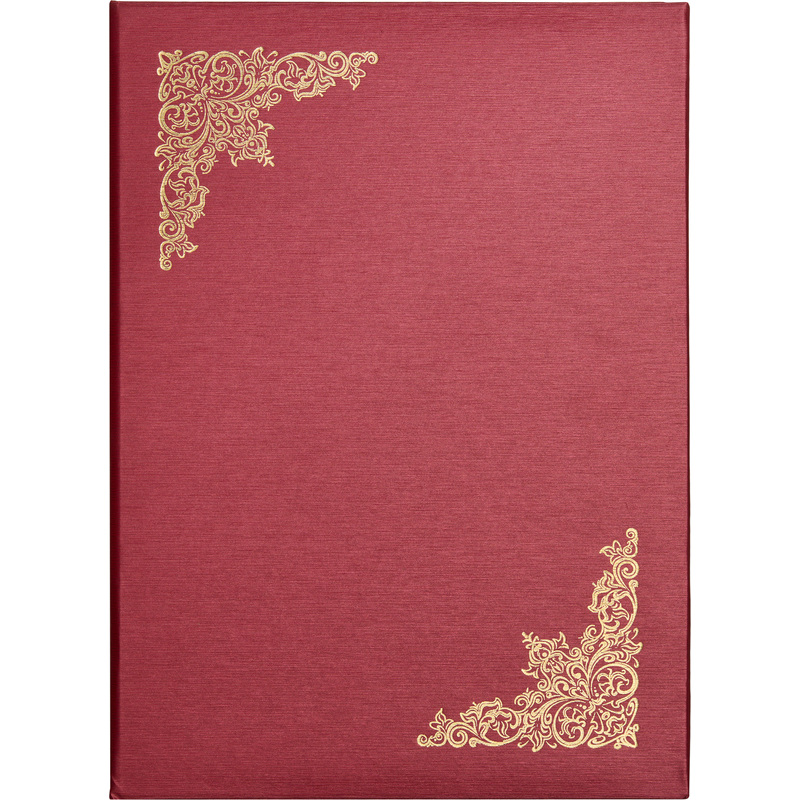 Изображение товара Папка адресная А4 балакрон красная с тиснением и фиксирующей лентой