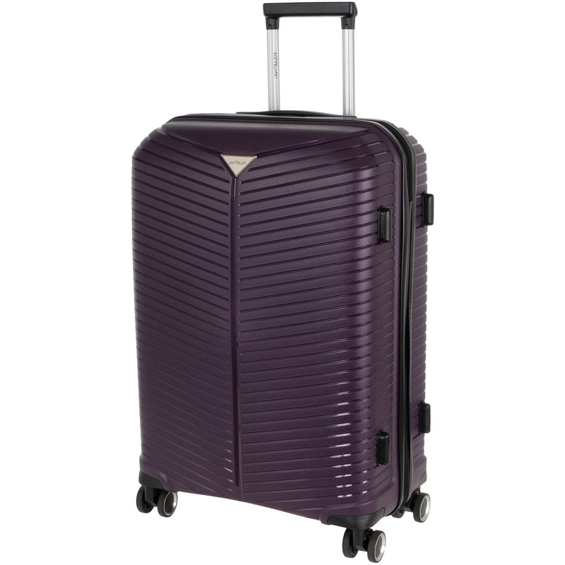 Изображение товара Чемодан Polar размер M из полипропилена фиолетовый с TSA замком и 4 колесами