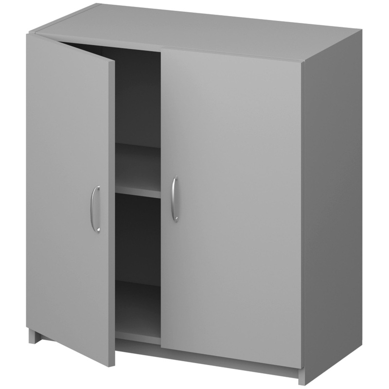 Изображение товара Шкаф для документов СП-Бюджет 2550 серый низкий с 2 дверьми и 1 полкой