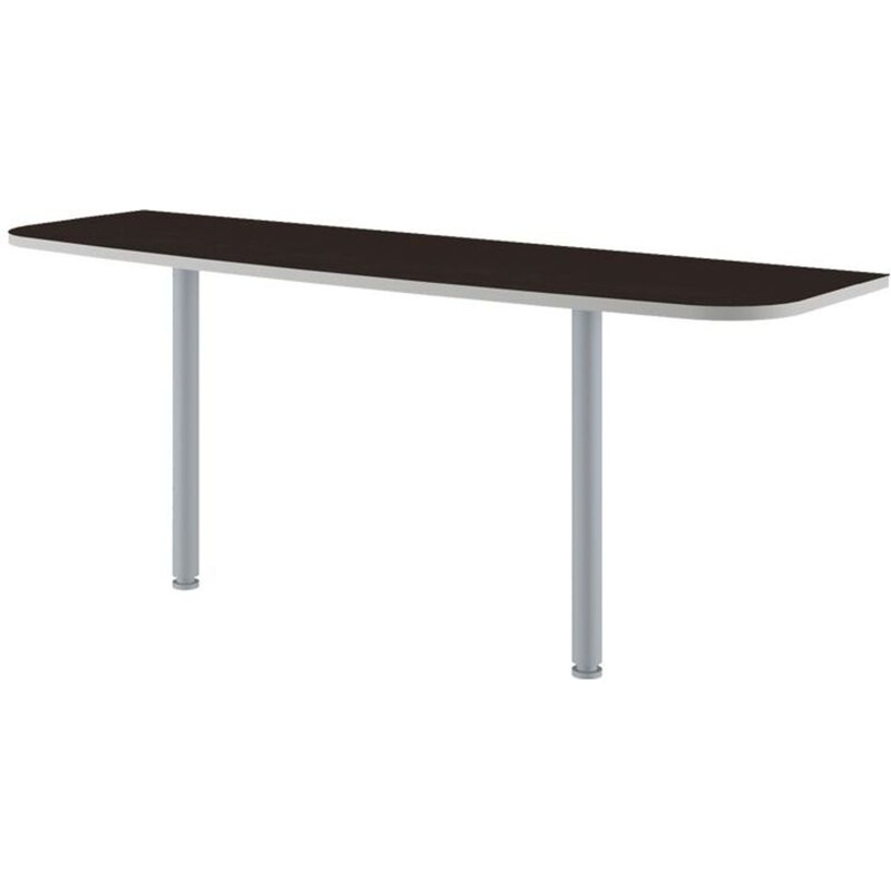 Изображение товара Секция стола для переговоров Zoom прямая венге/серый 1900х350х750 мм