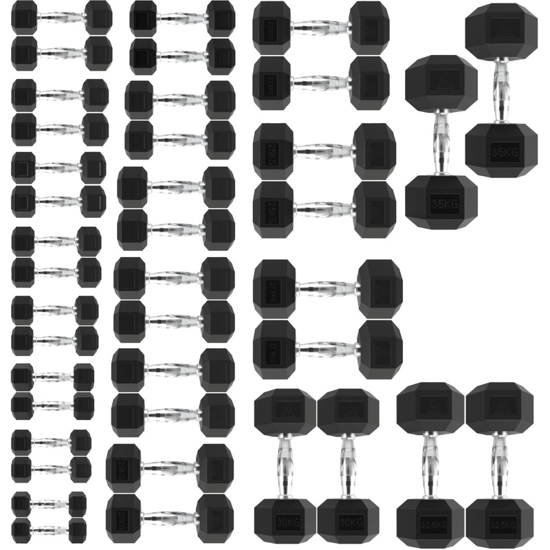 Изображение товара Набор гантелей DFC DB001-1_35 от 1 до 35 кг 20 пар для тренировок