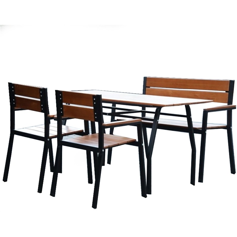 Изображение товара Набор мебели Эрвин: стол, кресла и скамья в медном каштане