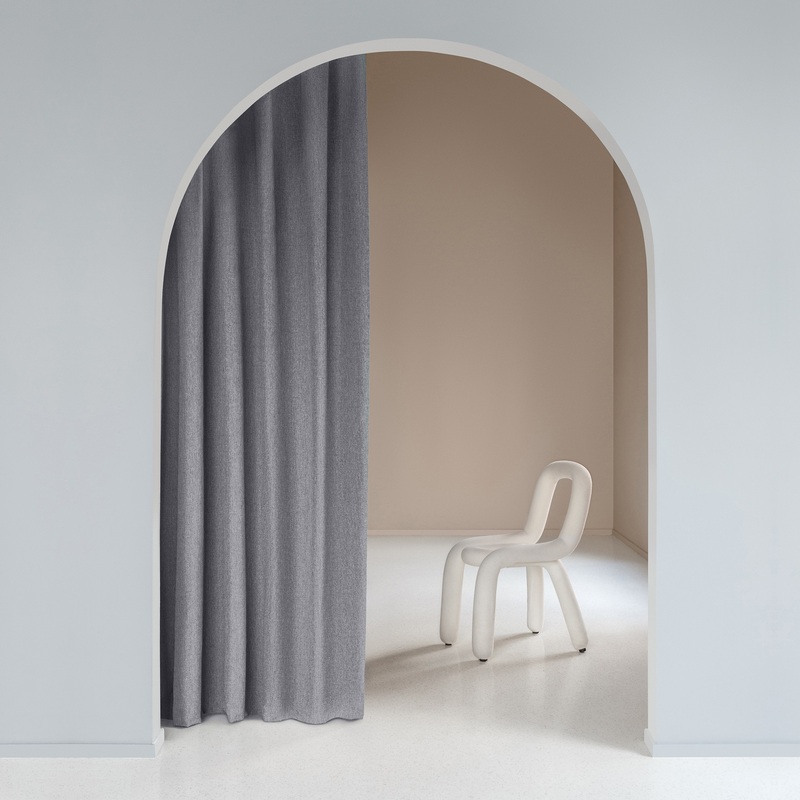 Изображение товара Штора Волшебная ночь Рогожка 165x270 см серая натуральная текстура