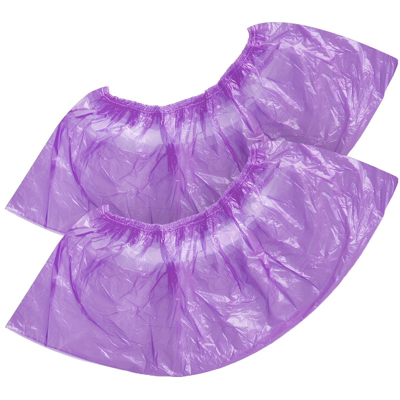 Изображение товара Одноразовые полиэтиленовые бахилы Elegreen фиолетовые 39x14 мм, 16 мкм, 1900 шт