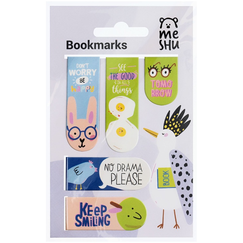 Изображение товара Закладки для книг магнитные Meshu Book time (5 штук в упаковке)