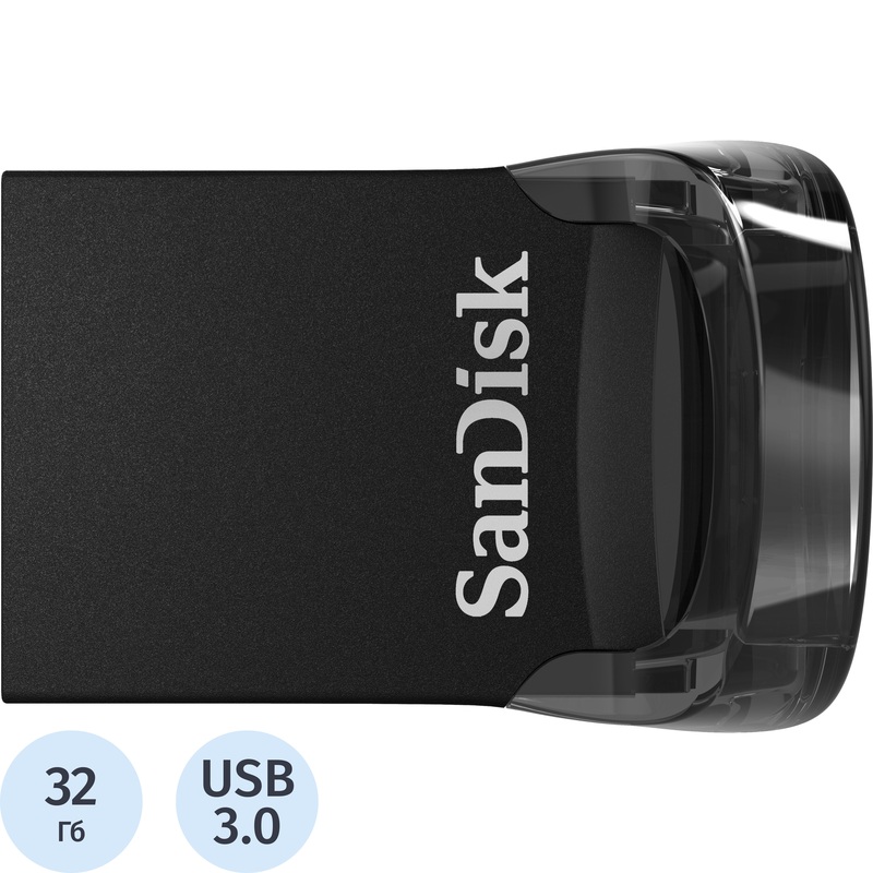 Изображение товара Флешка USB 3.0 32 ГБ SanDisk Ultra Fit для хранения данных