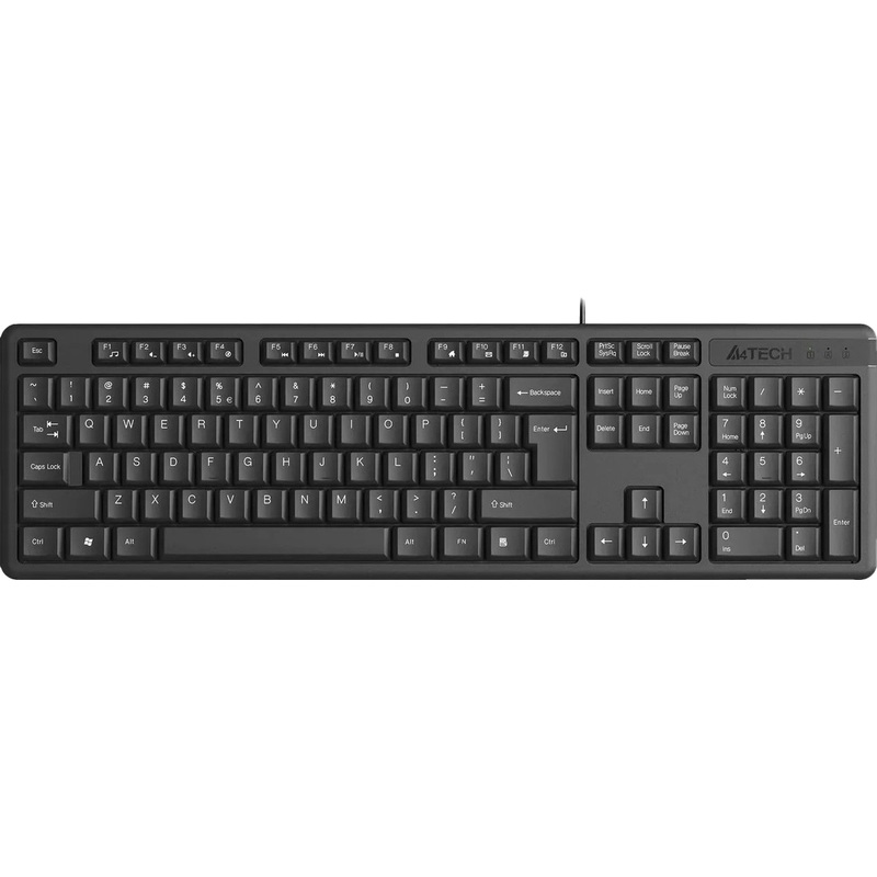 Изображение товара Клавиатура проводная A4Tech KR-3 мембранная USB, черная, компактная