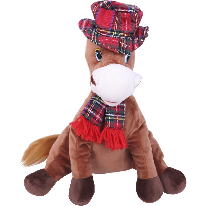 Изображение товара Новогодний сладкий подарок Дилявер Лошадка Винсент 600 г с конфетами и мягкой игрушкой