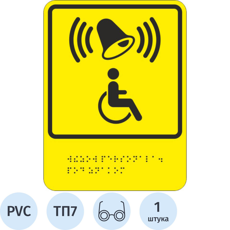 Изображение товара Кнопка вызова персонала для оказания ситуационной помощи ТП7 200х150 мм