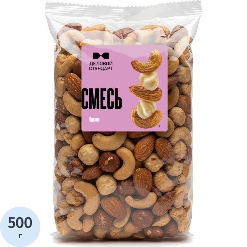 Изображение товара Ореховая смесь Деловой Стандарт 500 г натуральное питание