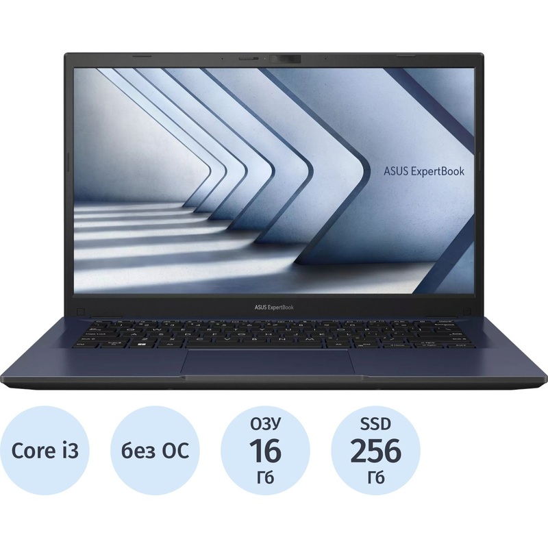 Изображение товара Ноутбук Asus ExpertBook B1 B1402CBA-EB4232 14" Intel Core i3 1215U/16 ГБ/SSD 256 ГБ (90NX05V1-M04UR0)