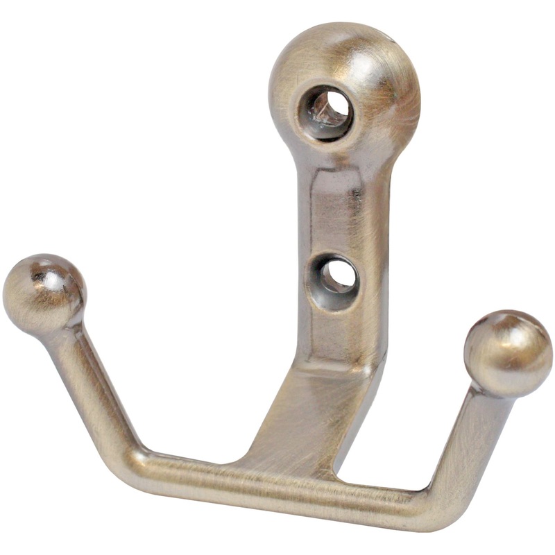 Изображение товара Настенная вешалка StahlBuro 308 AB старая бронза 1 крючок 63х30х50,5 мм