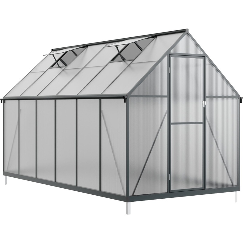 Изображение товара Теплица Klesto GH335 антарцит без фундамента легкая сборка прочная